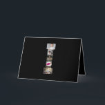 Tarjeta Diseña tu propio collage de fotos con la letra I<br><div class="desc">Este collage de fotos con monograma es un diseño personalizado que combina un monograma destacado (iniciales o una letra) con una colección de fotos dispuestas artísticamente dentro o alrededor de él. Es una forma elegante de mostrar recuerdos mientras se añade un toque único y sofisticado a la decoración o a...</div>