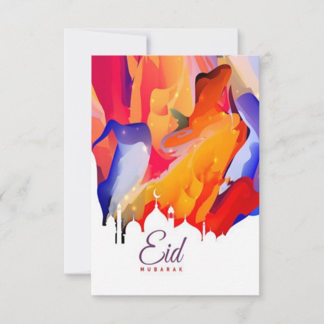 Tarjeta diseñada con hermosos toques de color (Anverso)