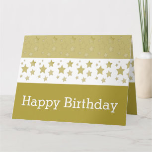 Tarjeta Diseñado Con Estrellas De Oro Y Blanco