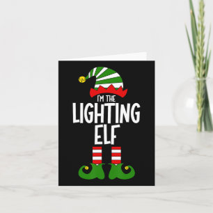 Tarjeta Diseñador de iluminación Elf Xmas coincidente con