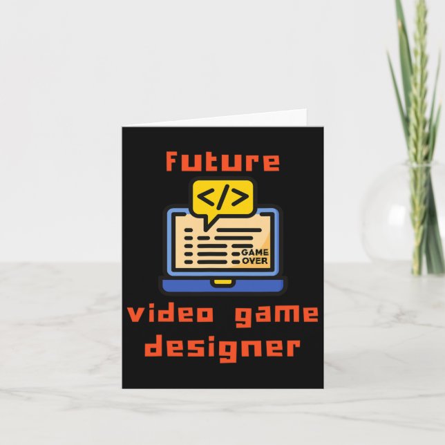 Tarjeta Diseñador de videojuegos Programador Codificador (Anverso)