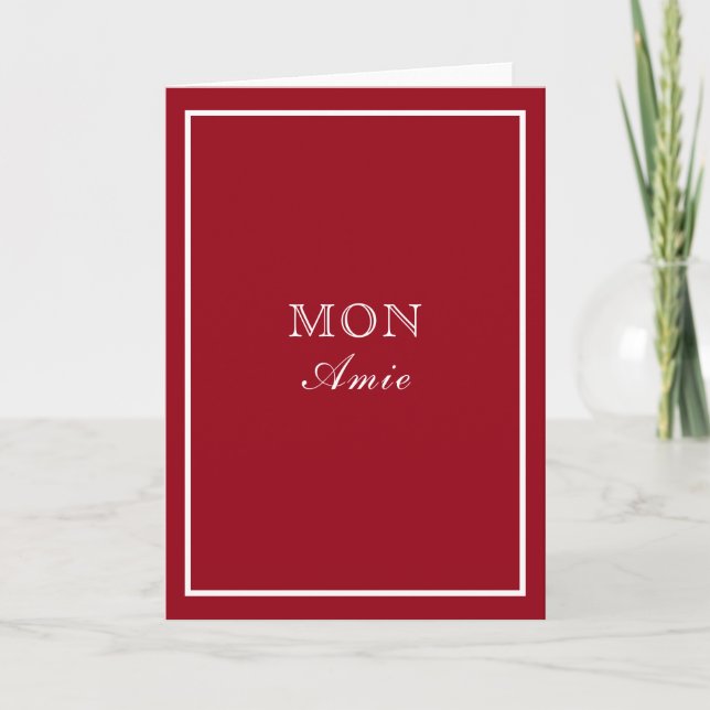 Tarjeta Diseñador inspirado en Red Mon Amie (Anverso)