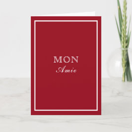 Tarjeta Diseñador inspirado en Red Mon Amie