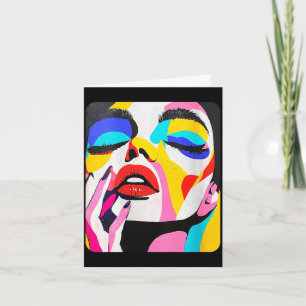 Tarjeta diseñadora de moda abstracta femenina femenina fem