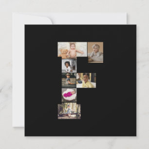 Tarjeta Diseñar su propia letra F Collage de fotos