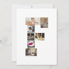 Tarjeta Diseñar su propia letra F Collage de fotos
