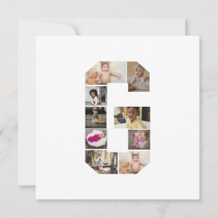 Tarjeta Diseñar su propia letra G Collage de fotos