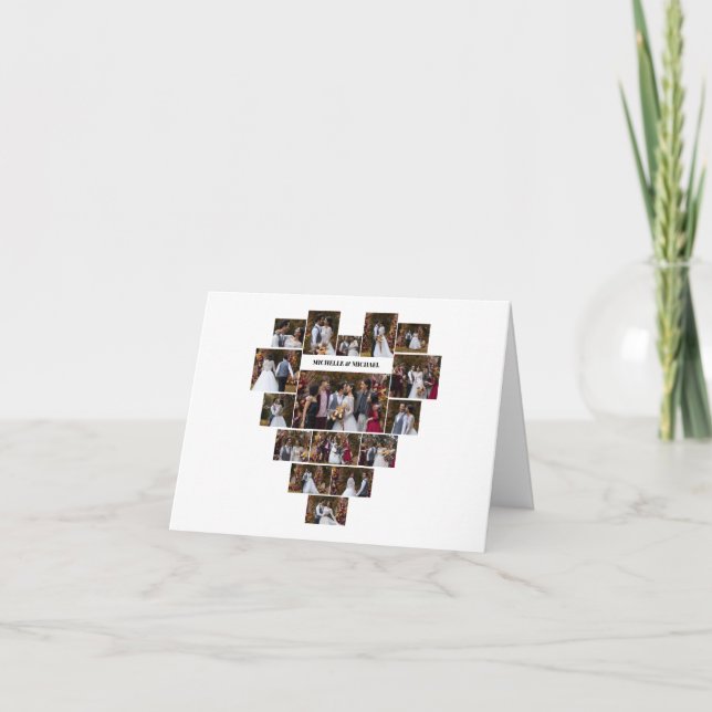 Tarjeta Diseñar tu propio Collage de fotos con forma de co (Anverso)