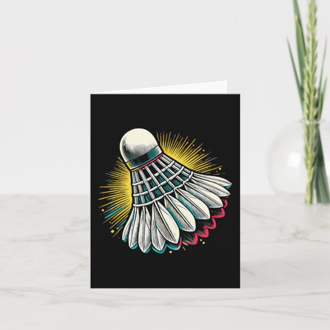 Tarjeta Diseño 22 de amor de jugador de bádminton divertid (Anverso)