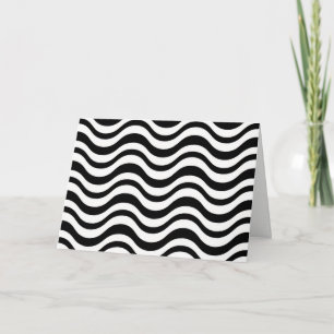 Tarjeta Diseño abstracto blanco y negro de cumpleaños