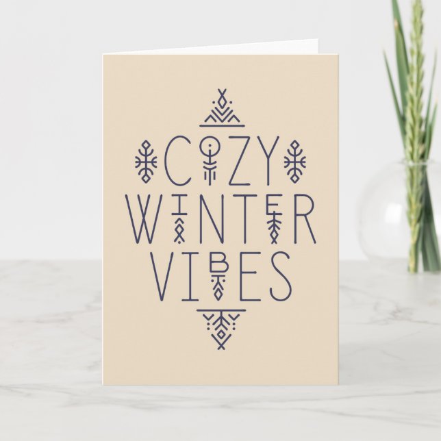Tarjeta Diseño acogedor de vibraciones de invierno (Anverso)