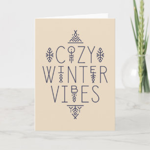 Tarjeta Diseño acogedor de vibraciones de invierno