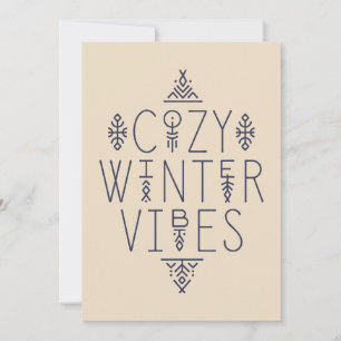 Tarjeta Diseño acogedor de vibraciones de invierno