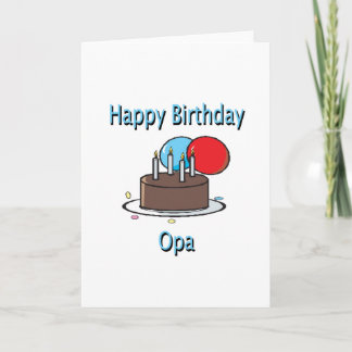 Tarjeta Diseño alemán del cumpleaños del abuelo de Opa del