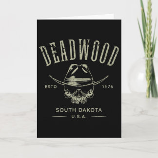 Tarjeta Diseño angustiado recuerdo de Deadwood Dakota del 