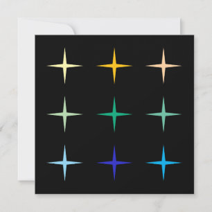 Tarjeta Diseño artístico de las estrellas geométricas del 
