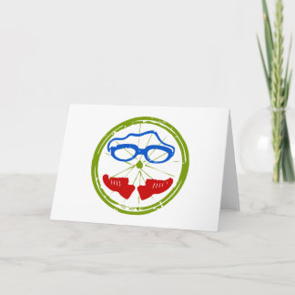 Tarjeta Diseño artístico fresco de Triathlon