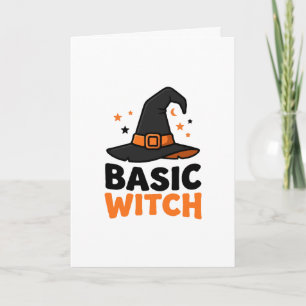 Tarjeta Diseño básico de sombrero de bruja para Halloween