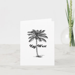 Tarjeta Diseño blanco y negro de Key West la Florida y de