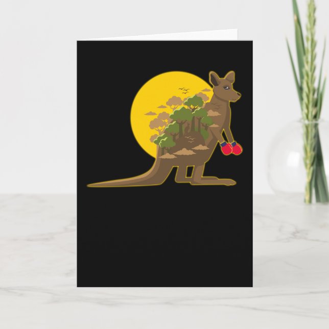 Tarjeta Diseño Canguro Canguros Australia Marsupial Regalo (Anverso)