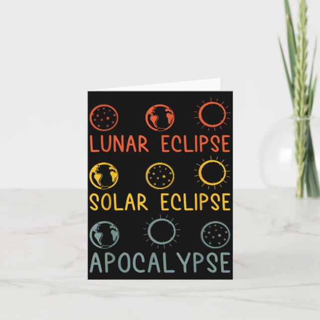 Tarjeta Diseño Celestial Apocalipsis Eclipse Lunar Solar (Anverso)