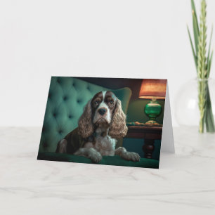 Tarjeta Diseño Clásico de Retrato de Cocker Spaniel Elegan