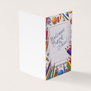 Tarjeta Diseño Colorido de Bienvenida al Regreso a Clases