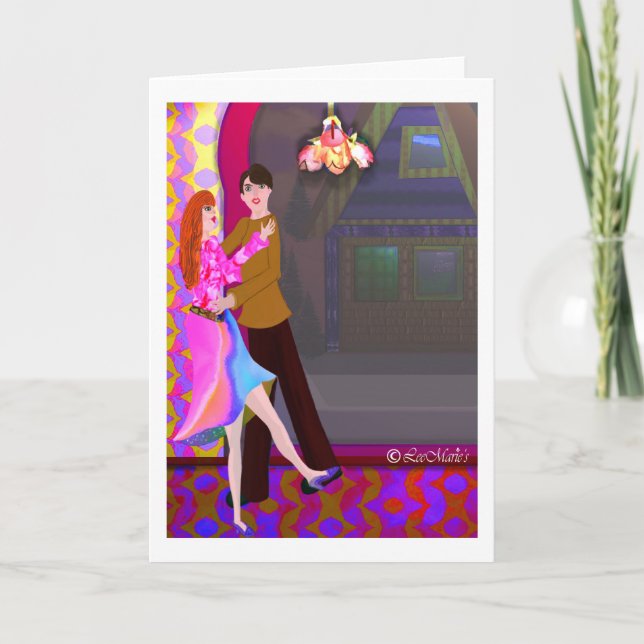 Tarjeta Diseño creativo de la pareja de danza LeeMarie (Anverso)