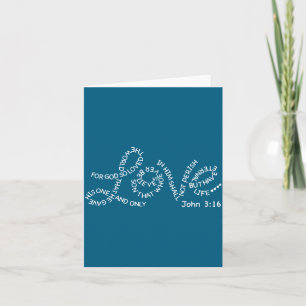 Tarjeta Diseño Cristiano de Amor de San Valentín Juan 16