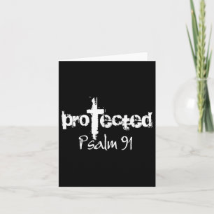 Tarjeta Diseño cristiano Jesús - Salmo protegido por Dios