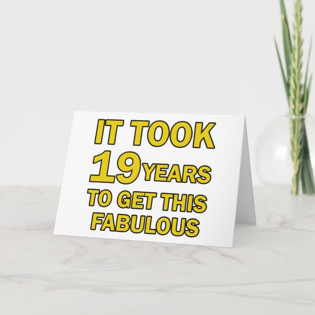 Tarjeta Diseño de 19 cumpleaños (Anverso)