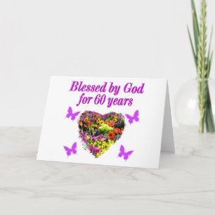Tarjeta DISEÑO DE 60 CUMPLEAÑOS DE LA FLORAL DE LA bonito