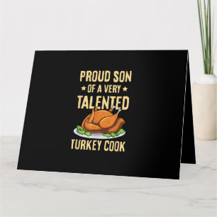 Tarjeta Diseño de Acción de Gracias para un hijo de cocine