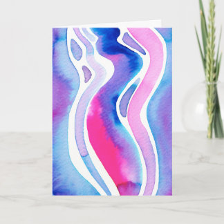 Tarjeta Diseño de Acuarela Abstracta