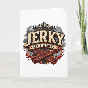 Tarjeta Diseño de Amante de Carne Seca de Ternera con Ment