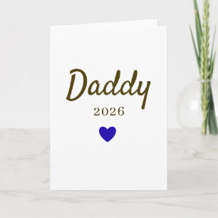 Tarjeta Diseño de amor de nuevo papá personalizado con año