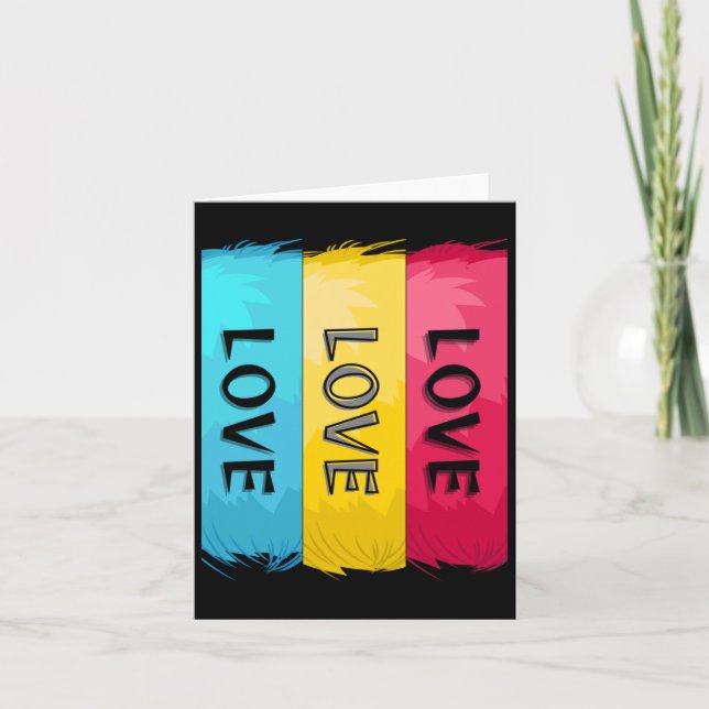 Tarjeta Diseño de amor de tres veces (Anverso)