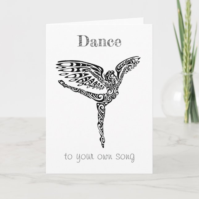 Tarjeta Diseño de Angel ‘Dance To Your Own Song’ (Anverso)