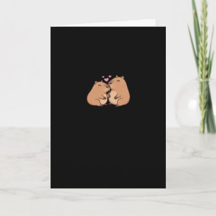 Tarjeta Diseño de animal lindo Capy Mejor Juntos