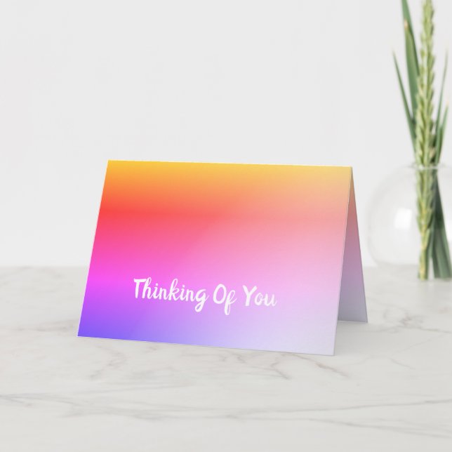 Tarjeta Diseño de arco iris rosa (Anverso)