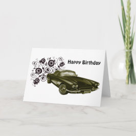 Tarjeta Diseño de arte de coches clásicos