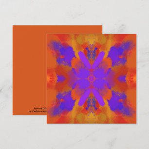 Tarjeta Diseño de arte gráfico abstracto naranja púrpura y
