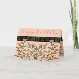 Tarjeta Diseño de arte rosa