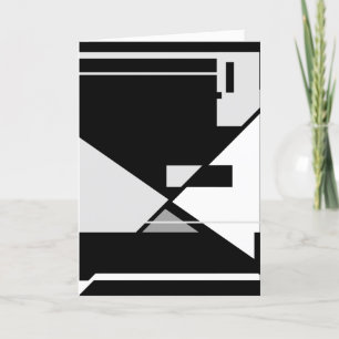 Tarjeta Diseño de aspecto MCM de Black White Gray Resumen