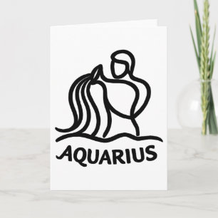Tarjeta Diseño de Astrología del Portador de Agua del Zodi