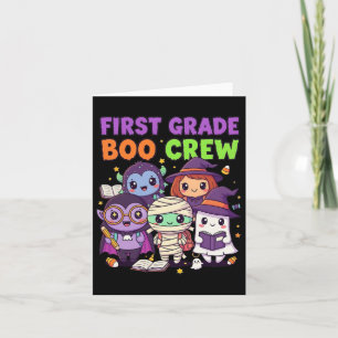 Tarjeta Diseño de aula de primer grado de Boo Crew Cute Ha