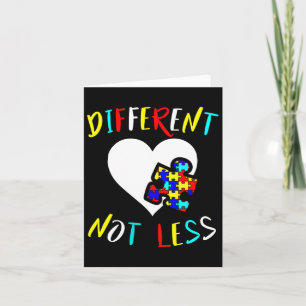 Tarjeta Diseño de Autism Awareness Gift Diferente No Menos