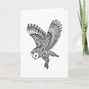 Tarjeta Diseño de aves de búho de Barn