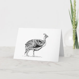 Tarjeta Diseño de aves de corral en Guinea