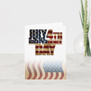 Tarjeta Diseño de bandera patriótica del 4 de julio